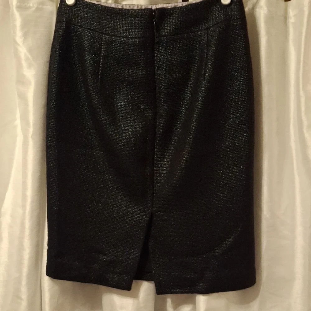 Banana Republic Textured Black Pencil Skirt 0